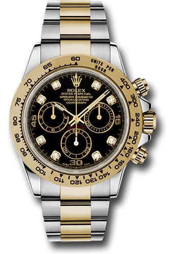 Rolex Cosmograph Daytona Yellow Rolesor Black Diamond Dial - 116503