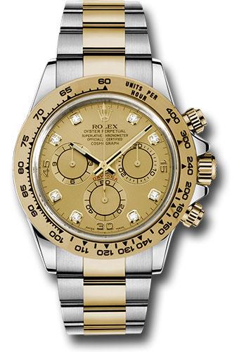 Rolex Cosmograph Daytona Yellow Rolesor Champagne Diamond Dial -116503