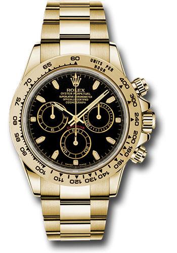 Rolex Cosmograph Daytona Yellow Gold Black Dial - 116508