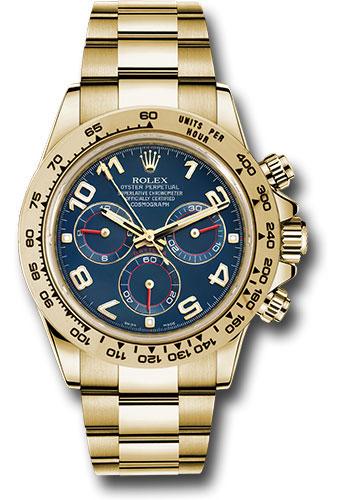 Rolex Cosmograph Daytona Yellow Gold Blue Racing Dial - 116508