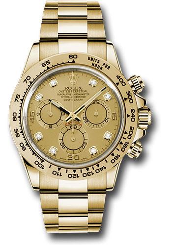 Rolex Cosmograph Daytona Yellow Gold  Champagne Diamond Dial -116508