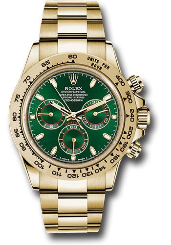 Rolex Cosmograph Daytona Yellow Gold Green Dial "John Mayer" -116508