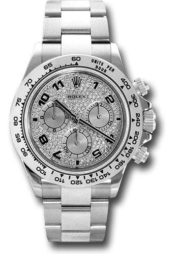 Rolex Cosmograph Daytona White Gold Pave Diamond Arabic Dial - 116509