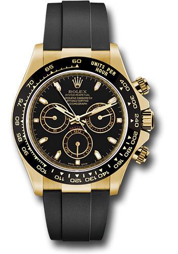 Rolex Cosmograph Daytona Yellow Gold Black Dial Oysterflex Bracelet - 116518LN