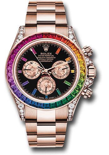 Rolex Cosmograph Daytona Everose Gold Black Dial "Rainbow" -116595RBOW