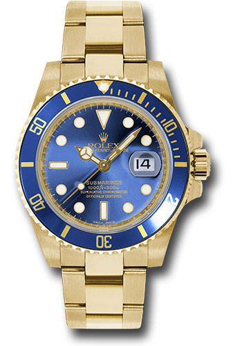 Rolex Submariner Date Yellow Gold Blue Dial - 116618