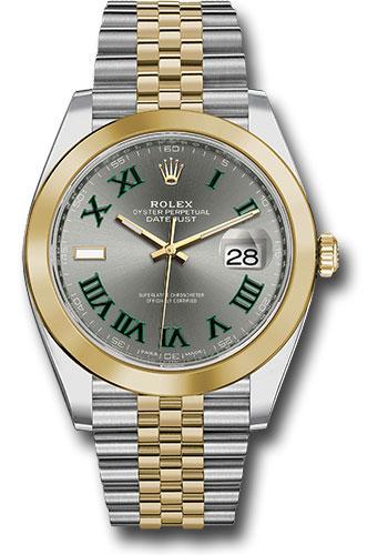 Rolex Steel and Yellow Gold Rolesor Datejust 41 Smooth Bezel Jubilee Bracelet "Wimbledon" Dial - 126303