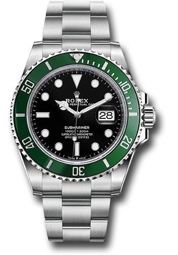 Rolex Steel Submariner Date Green Bezel Black Dial "Starbucks" - 126610LV
