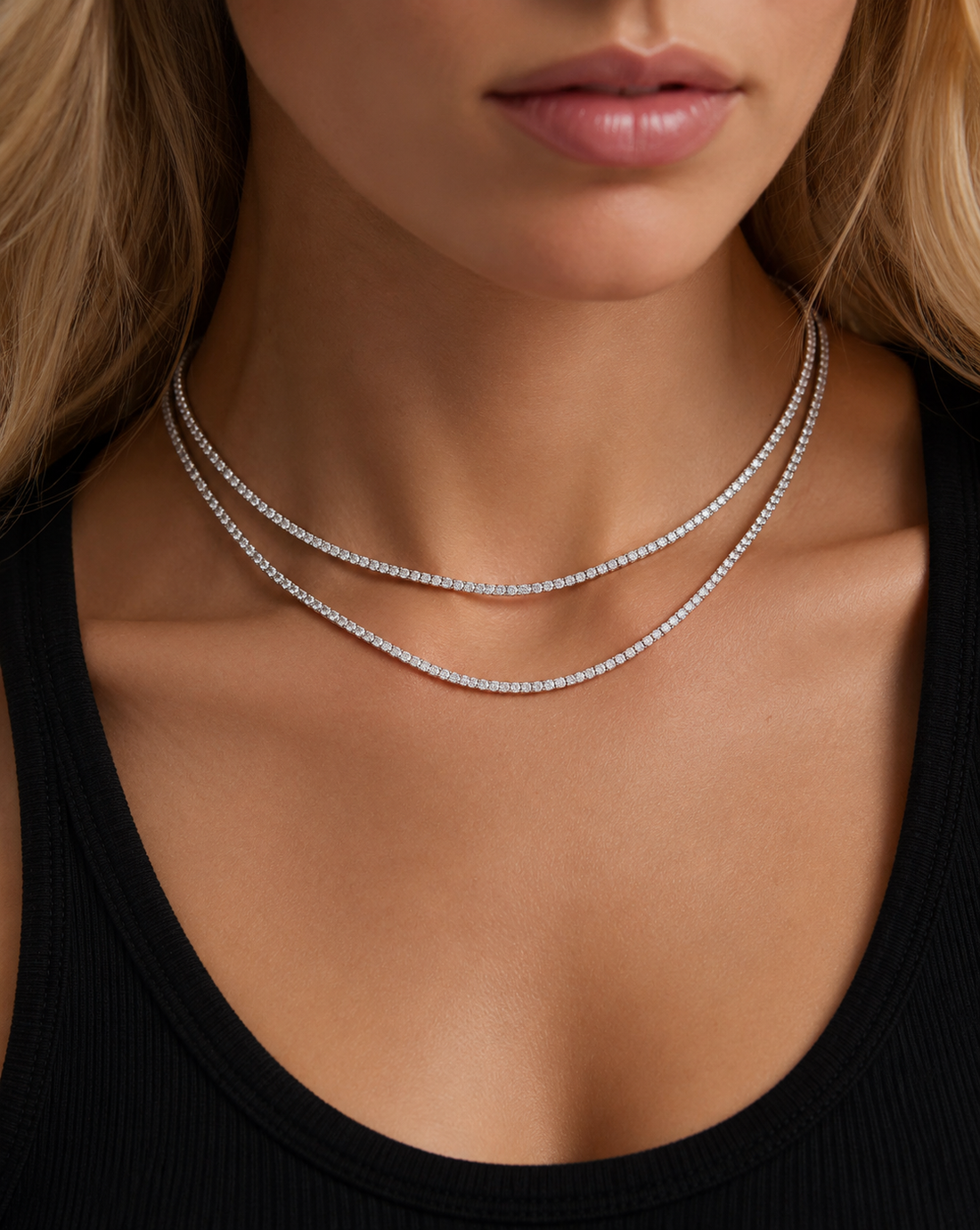 Lab Diamond Tennis Necklace