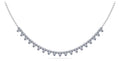 Three Stone Brilliance Diamond and Chain Necklace Diamond  with 2.18 ct.(finished) 2mm
