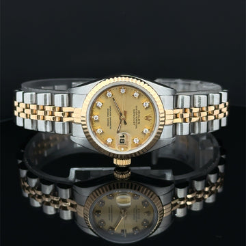 Rolex Datejust Lady Champagne Diamond Dial on Jubilee 69173
