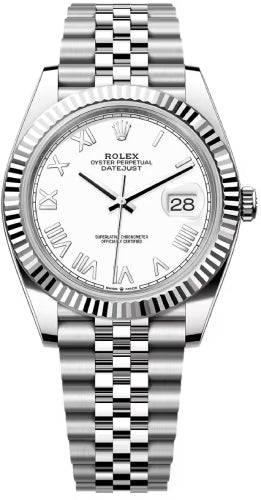 Rolex Datejust Stainless Steel White Roman Dial Jubilee Bracelet - 126334 - 2026