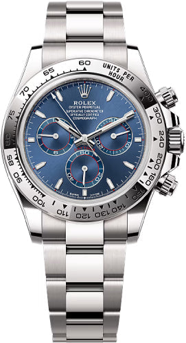Rolex Cosmograph Daytona 40mm White Gold Bright Blue Dial Oyster Bracelet - 126509