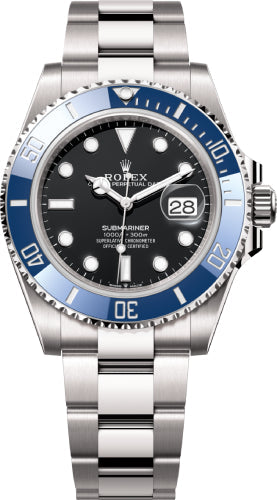 Rolex Submariner White Gold Black Dial Blue Bezel 41mm "Cookie Monster" - 126619LB
