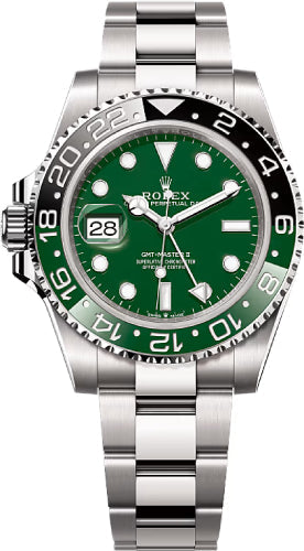 Rolex GMT-Master II White Gold "Sprite" 40mm Green Ceramic Dial Cerachrom Bezel Oyster Bracelet - 126729VTNR