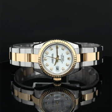 2006 Rolex Datejust Lady White Diamond Dial on Oyster 179173