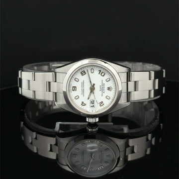 2000 Rolex Oyster Perpetual Date White Arabic Dial on Oyster 79160
