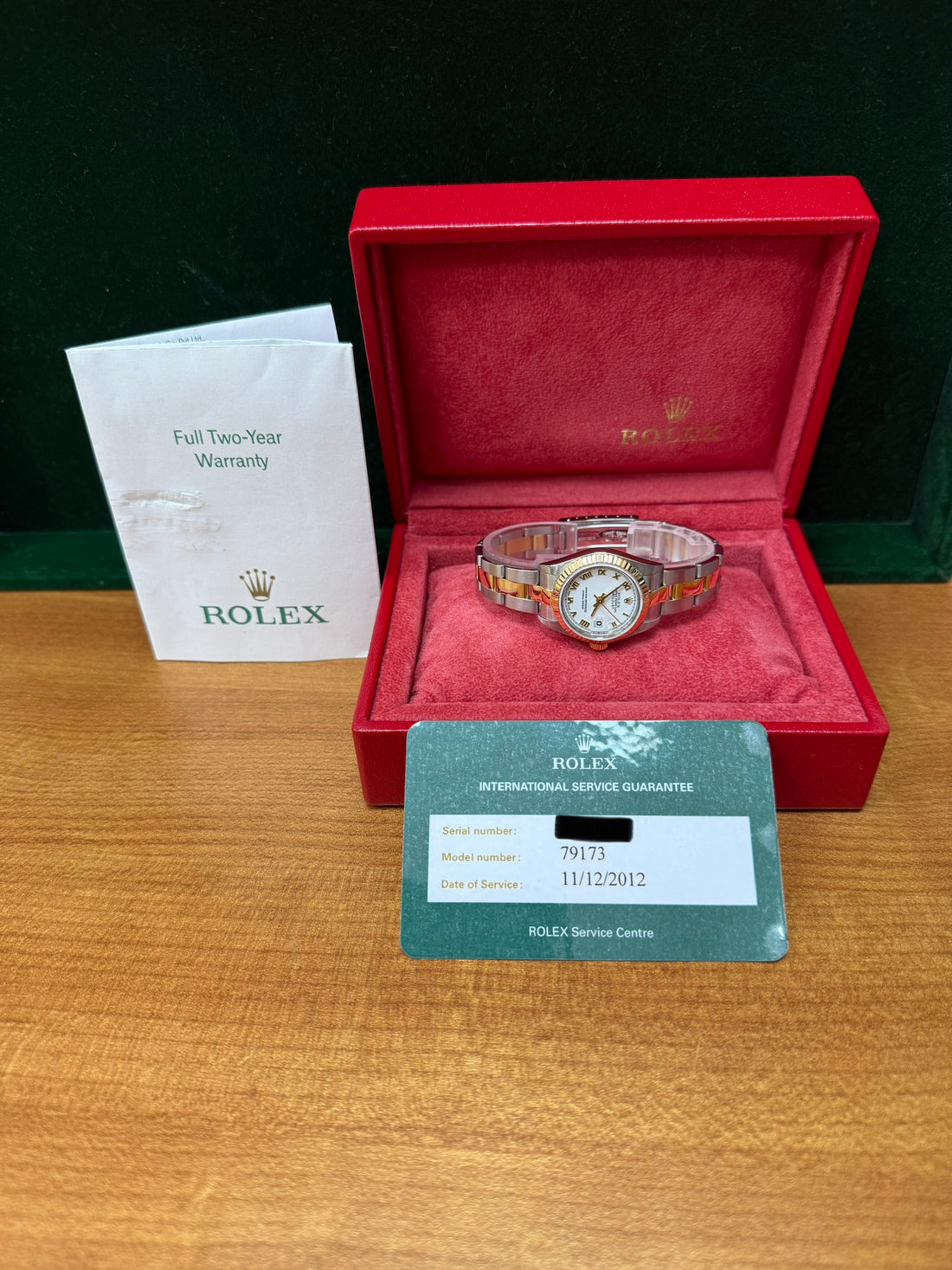2003 Rolex Datejust Lady White Roman Dial on Oyster 79173