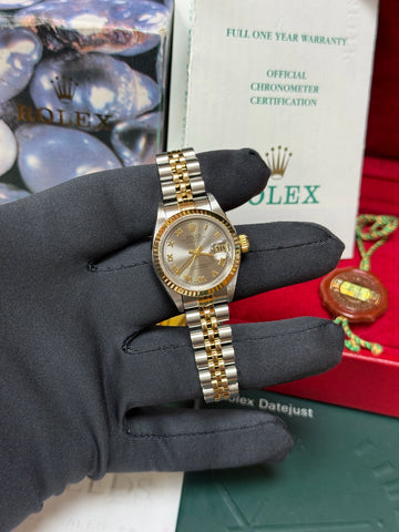 2004 Rolex Lady-Datejust Slate Roman Dial on Jubilee 79173 Complete