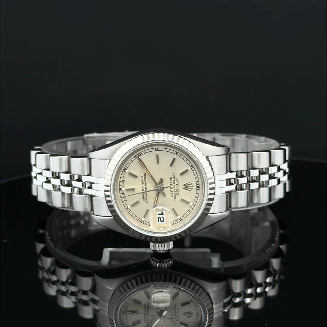 1991 Rolex Lady-Datejust Silver Stick Dial on Jubilee 69174