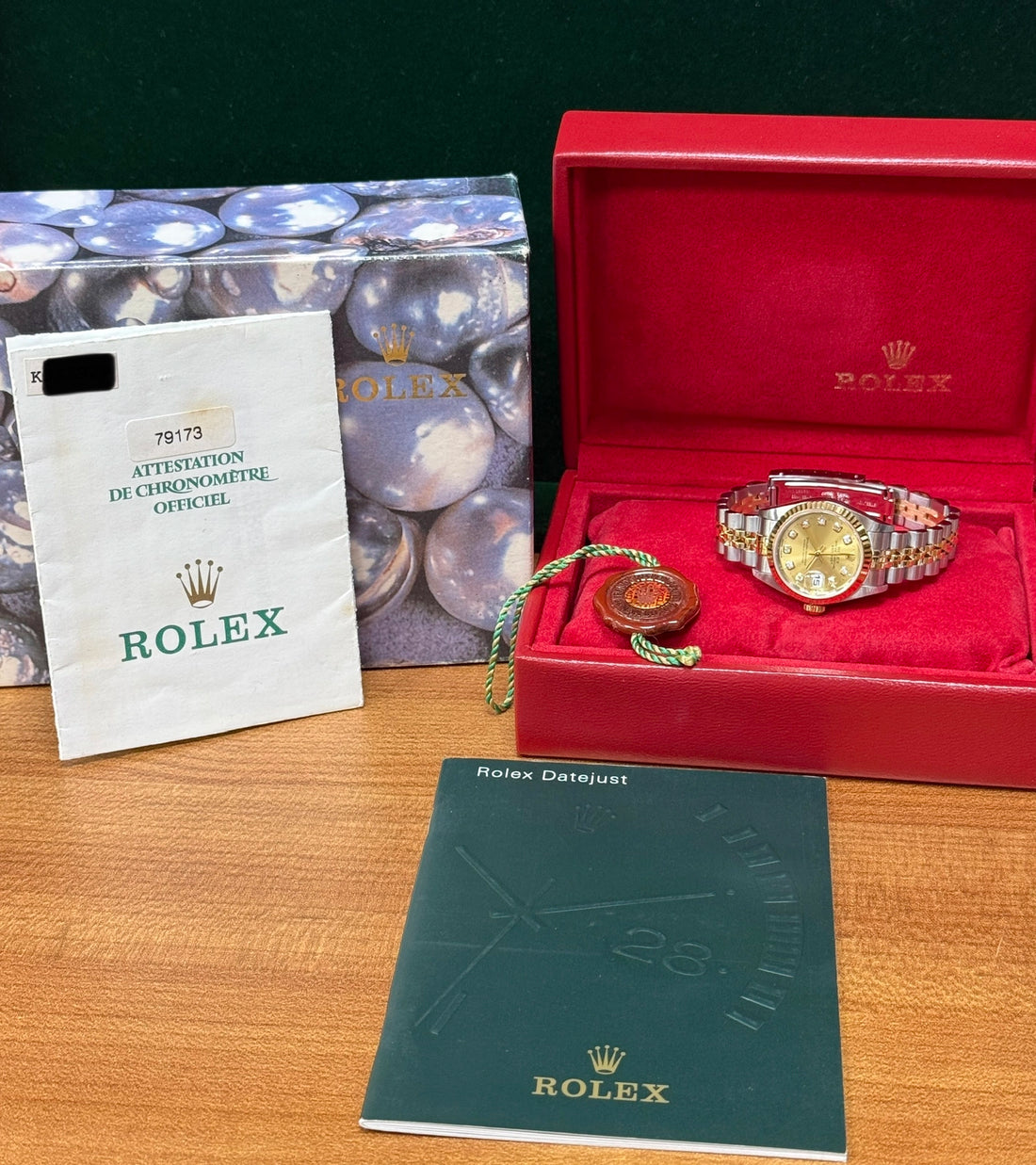 2001 Rolex Lady-Datejust Factory Champagne Diamond Dial on Jubilee 79173 Complete