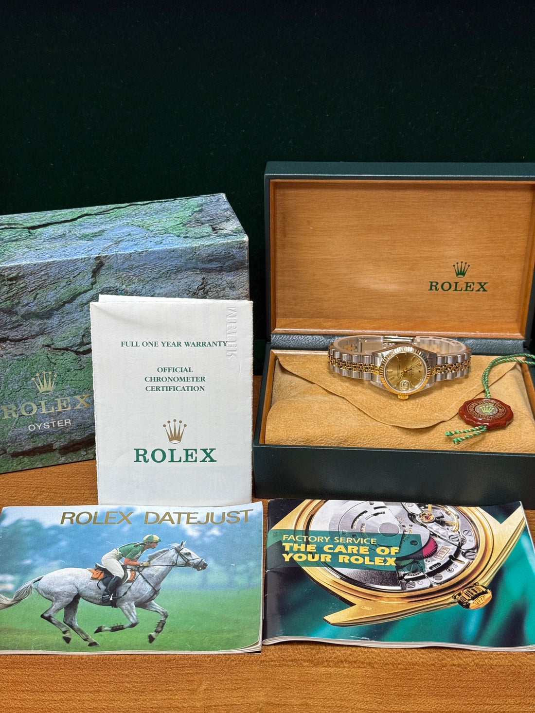 1999 Rolex Datejust Lady Champagne Stick Dial on Jubilee 69173 Complete