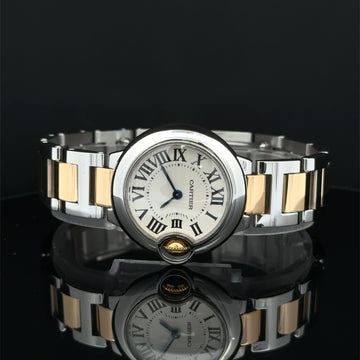 Cartier Ballon Bleu White Roman Dial on 3009 Complete