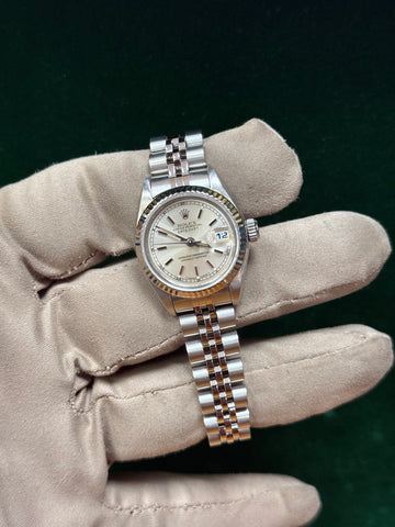 1991 Rolex Lady-Datejust Silver Stick Dial on Jubilee 69174