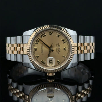 Rolex Datejust 36 Champagne Roman Dial on Jubilee 116233