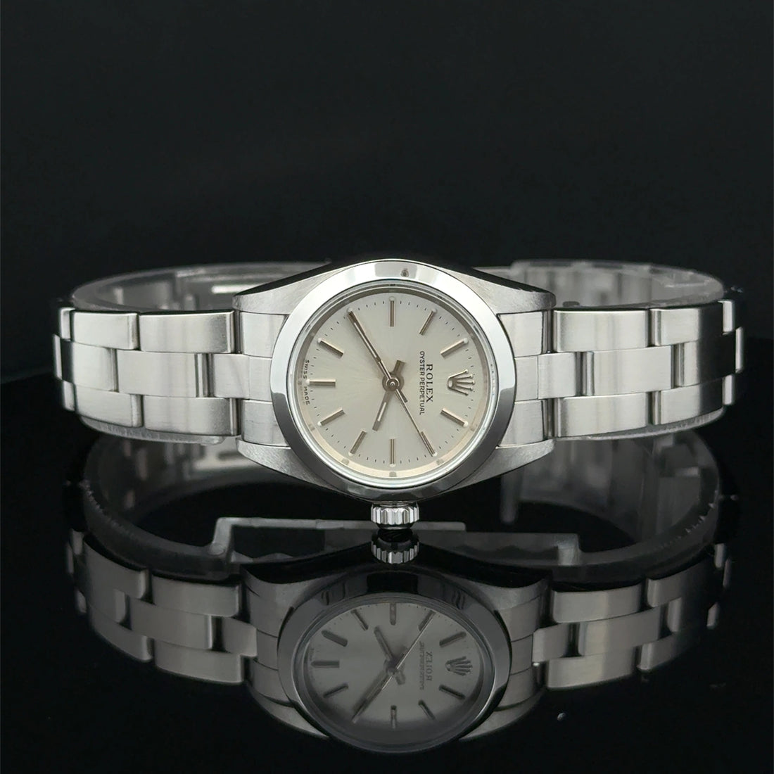 2005 Rolex Oyster Perpetual Silver Dial on Oyster 76080 with Box