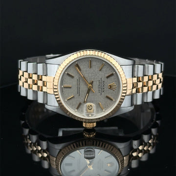 1995 Rolex Datejust 31 Silver Jubilee-Motif Dial on Jubilee 68273