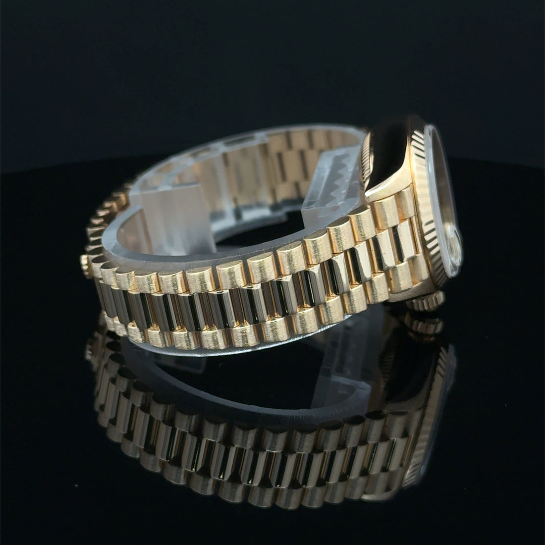 Open Date Rolex Datejust Lady President Champagne Roman Dial on President 69178 Complete