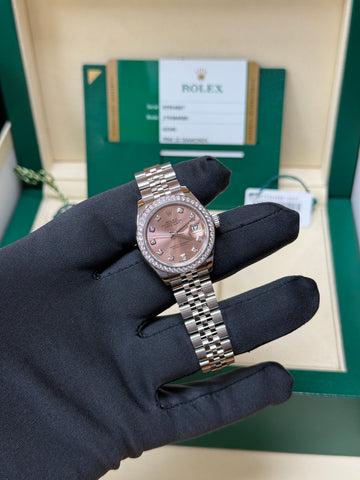 2018 Rolex Lady-Datejust Factory Pink Diamond Dial Dial on Jubilee 279384RBR Complete